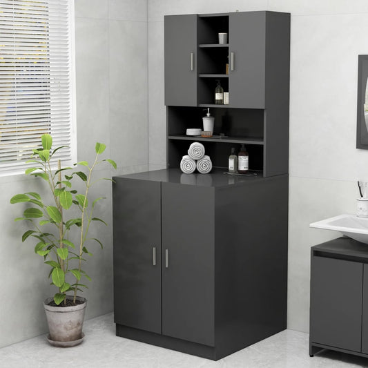 Wasmachinekast 70,5X25,5X90 Cm Grijs