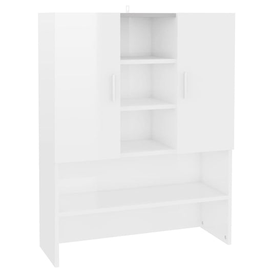 Wasmachinekast 70,5X25,5X90 Cm Hoogglans Wit
