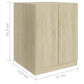 Wasmachinekast 71X71,5X91,5 Cm Sonoma Eikenkleurig
