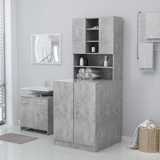 Wasmachinekast 71X71,5X91,5 Cm Betongrijs
