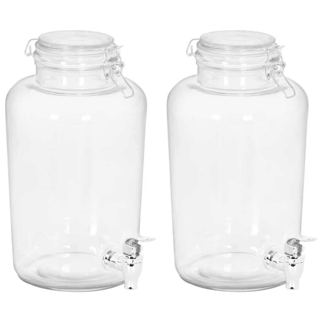 Drankdispensers 2 St 4000 Ml Glas