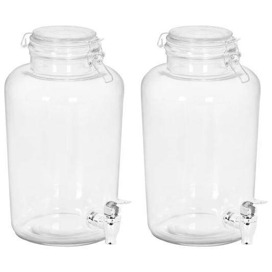 Drankdispensers 2 St 4000 Ml Glas