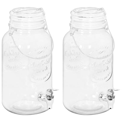 Drankdispensers 2 St 3800 Ml Glas