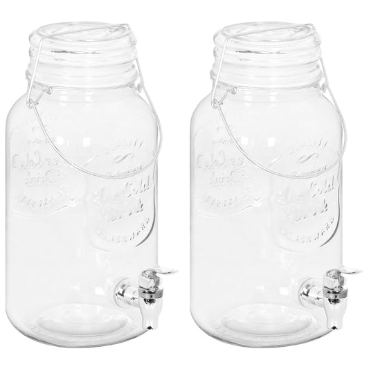 Drankdispensers 2 St 3800 Ml Glas