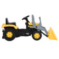 Traptractor Met Voorlader Geel En Zwart