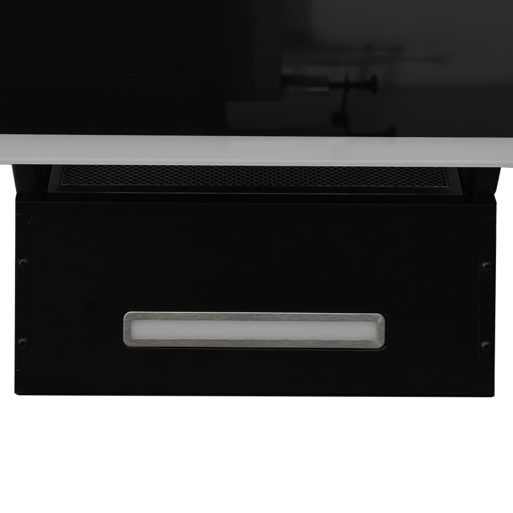 Wandafzuigkap 90 Cm Staal En Gehard Glas Zwart