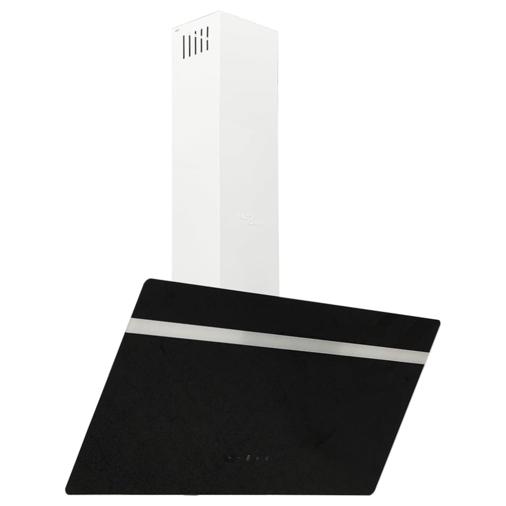 Wandafzuigkap 90 Cm Staal En Gehard Glas Zwart