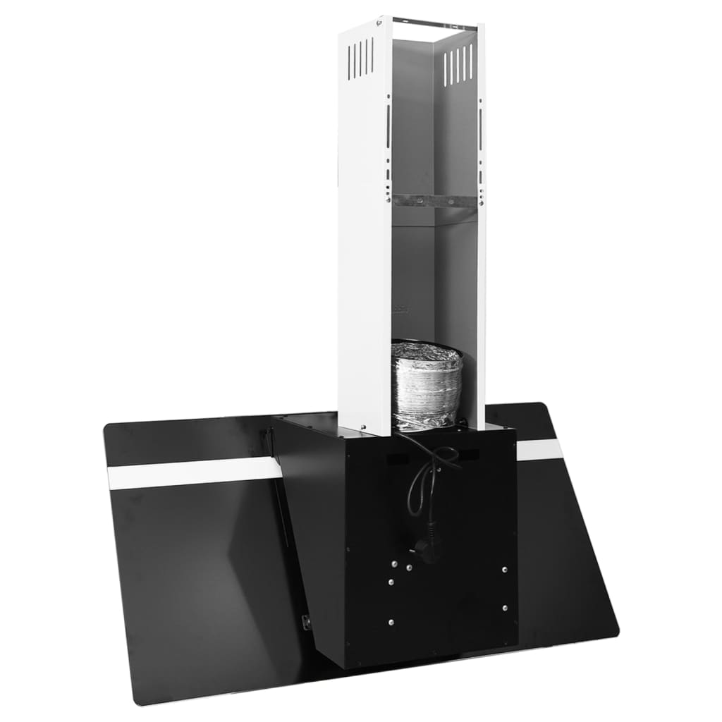 Wandafzuigkap 90 Cm Staal En Gehard Glas Zwart