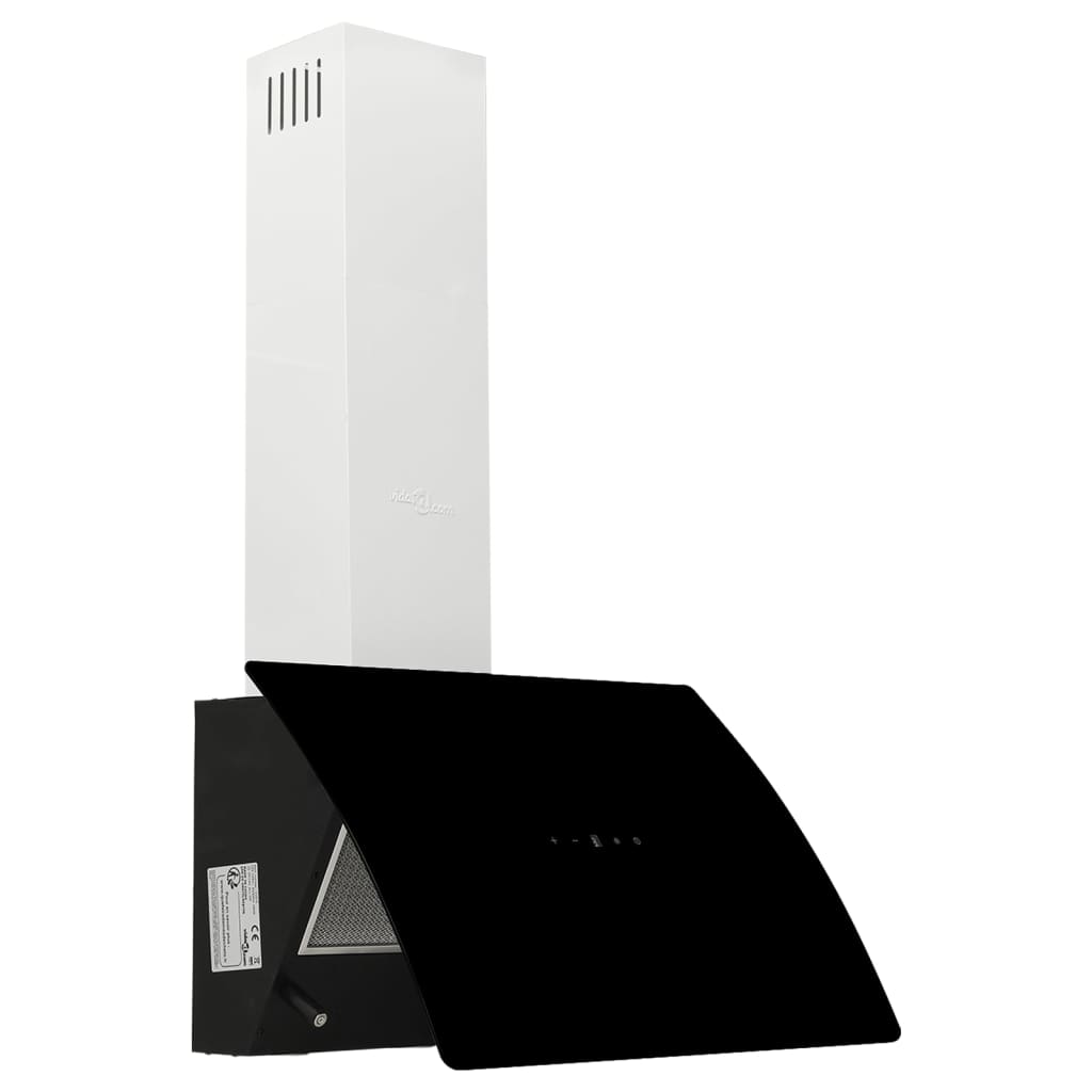 Wandafzuigkap 60 Cm Staal En Gehard Glas Zwart