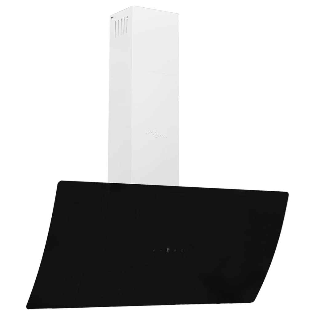 Wandafzuigkap 90 Cm Staal En Gehard Glas Zwart
