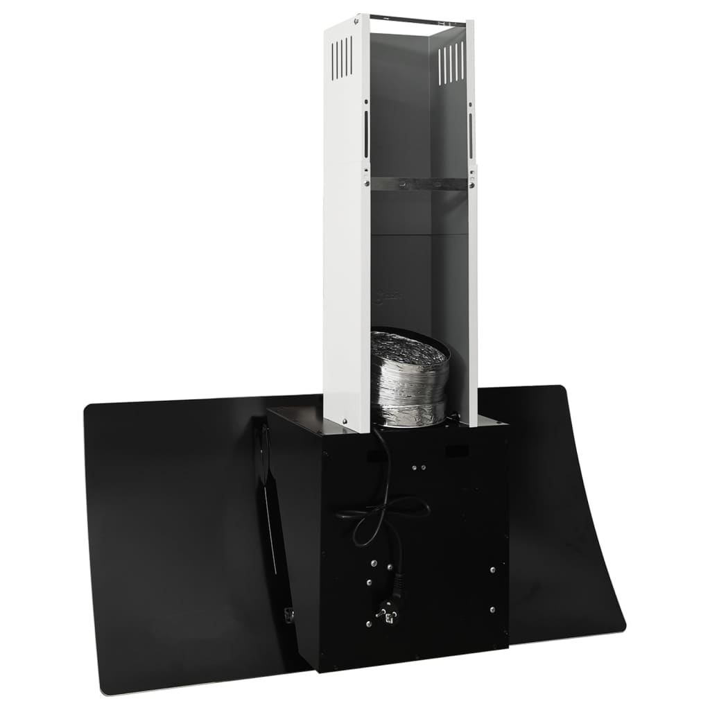 Wandafzuigkap 90 Cm Staal En Gehard Glas Zwart