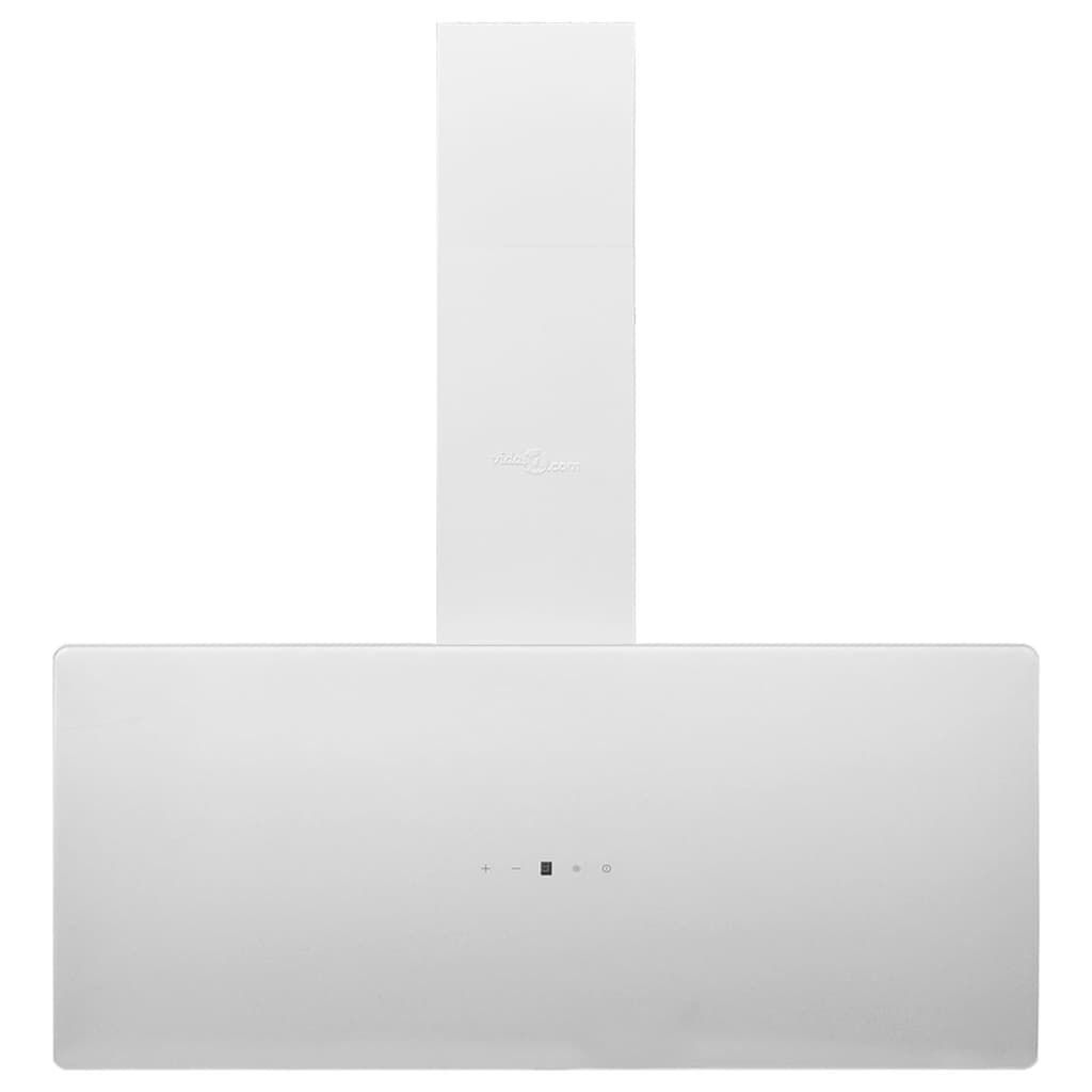 Wandafzuigkap 90 Cm Staal En Gehard Glas Wit