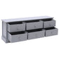 Tv-Meubel 108X30X40 Cm Massief Paulowniahout Donkergrijs