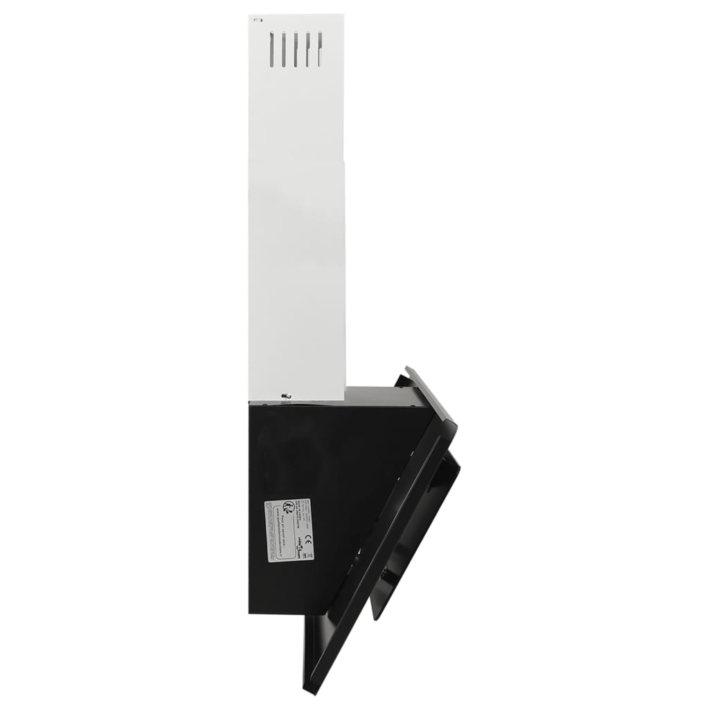 Wandafzuigkap 90 Cm Roestvrij Staal En Gehard Glas Zwart