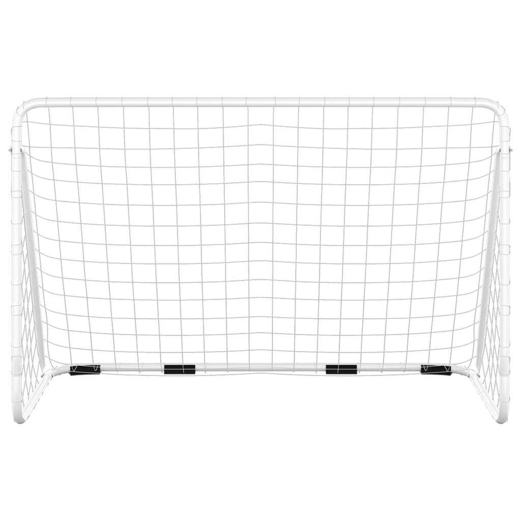 Voetbaldoel Met Net 180X90X120 Cm Staal Wit