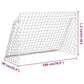 Voetbaldoel Met Net 180X90X120 Cm Staal Wit