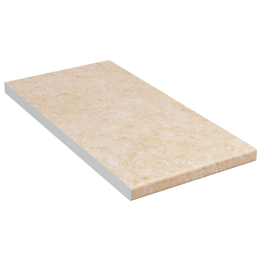 Aanrechtblad 30X60X2,8 Cm Spaanplaat Beige Met Marmertextuur