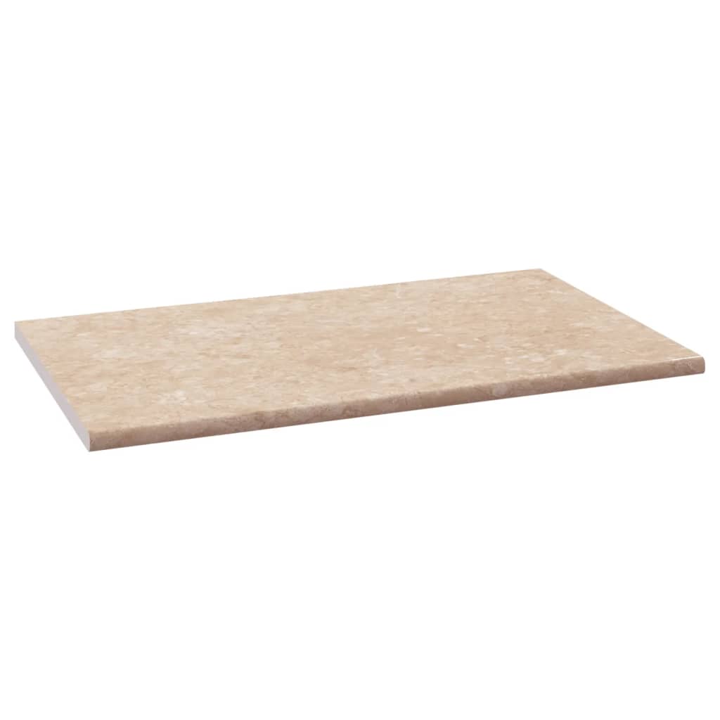 Aanrechtblad 100X60X2,8 Cm Spaanplaat Beige Met Marmertextuur