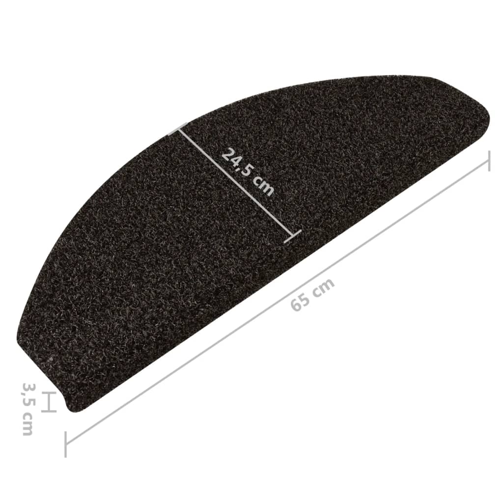 Trapmatten Voor Buiten 5 St Anti-Slip 65X28 Cm Donkerbruin