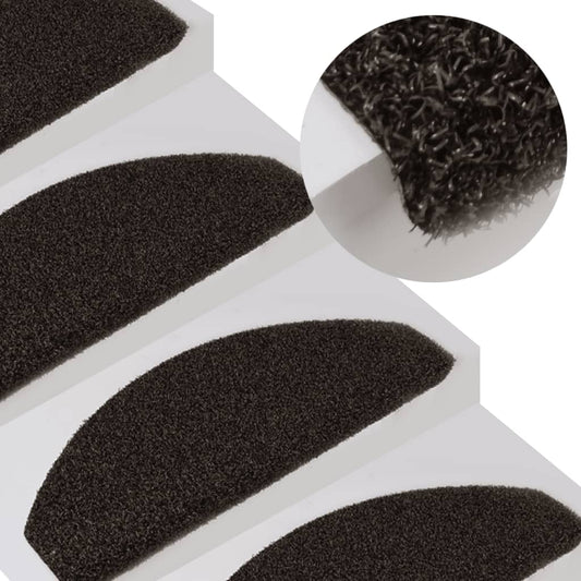 Trapmatten Voor Buiten 5 St Anti-Slip 65X28 Cm Donkerbruin