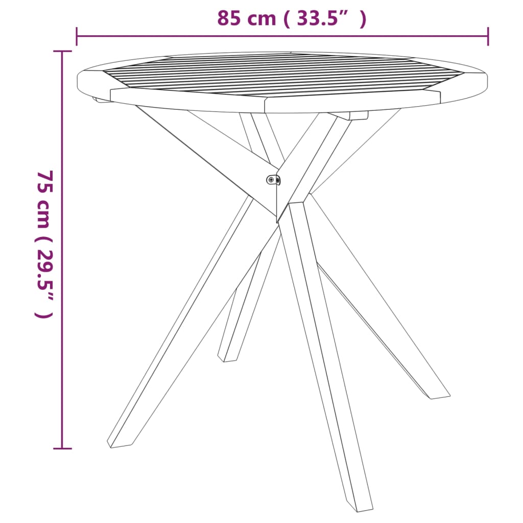 3-Delige Tuinset Massief Acaciahout
