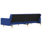 Slaapbank 2-Zits Met 2 Kussens En Voetenbank Stof Blauw