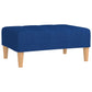 Slaapbank 2-Zits Met 2 Kussens En Voetenbank Stof Blauw