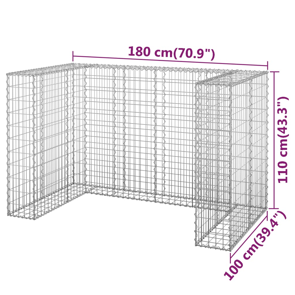 Schanskorfmuur Containers 180X100X110 Cm Gegalvaniseerd Staal