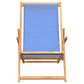 Strandstoel Inklapbaar Massief Teakhout Blauw
