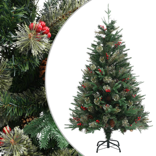 Kerstboom Met Dennenappels 120 Cm Pvc En Pe Groen