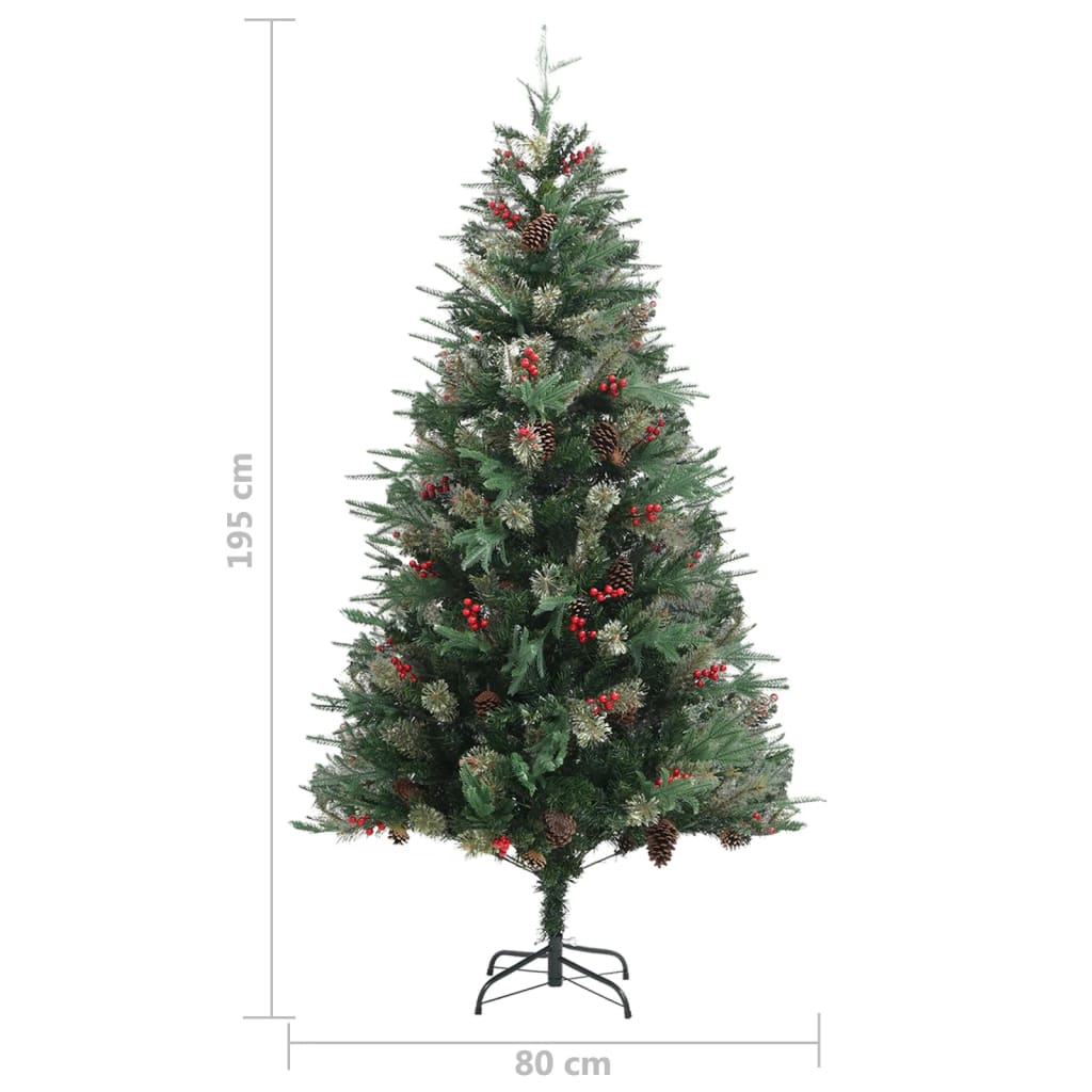Kerstboom Met Dennenappels 195 Cm Pvc En Pe Groen