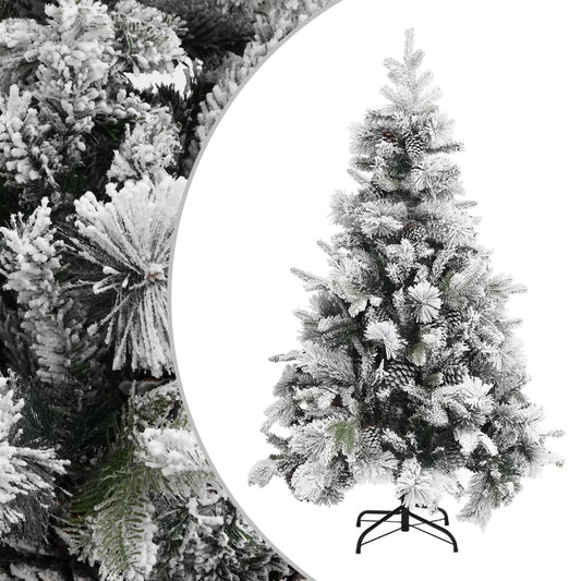 Kerstboom Met Dennenappels En Sneeuw 120 Cm Pvc En Pe