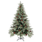 Kerstboom Met Dennenappels 150 Cm Pvc En Pe Groen En Wit