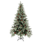 Kerstboom Met Dennenappels 195 Cm Pvc En Pe Groen En Wit