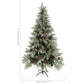 Kerstboom Met Dennenappels 195 Cm Pvc En Pe Groen En Wit