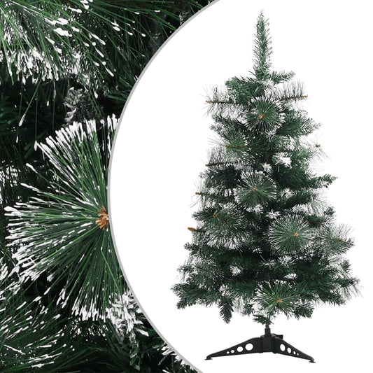 Kunstkerstboom Met Standaard 60 Cm Pvc Groen En Wit