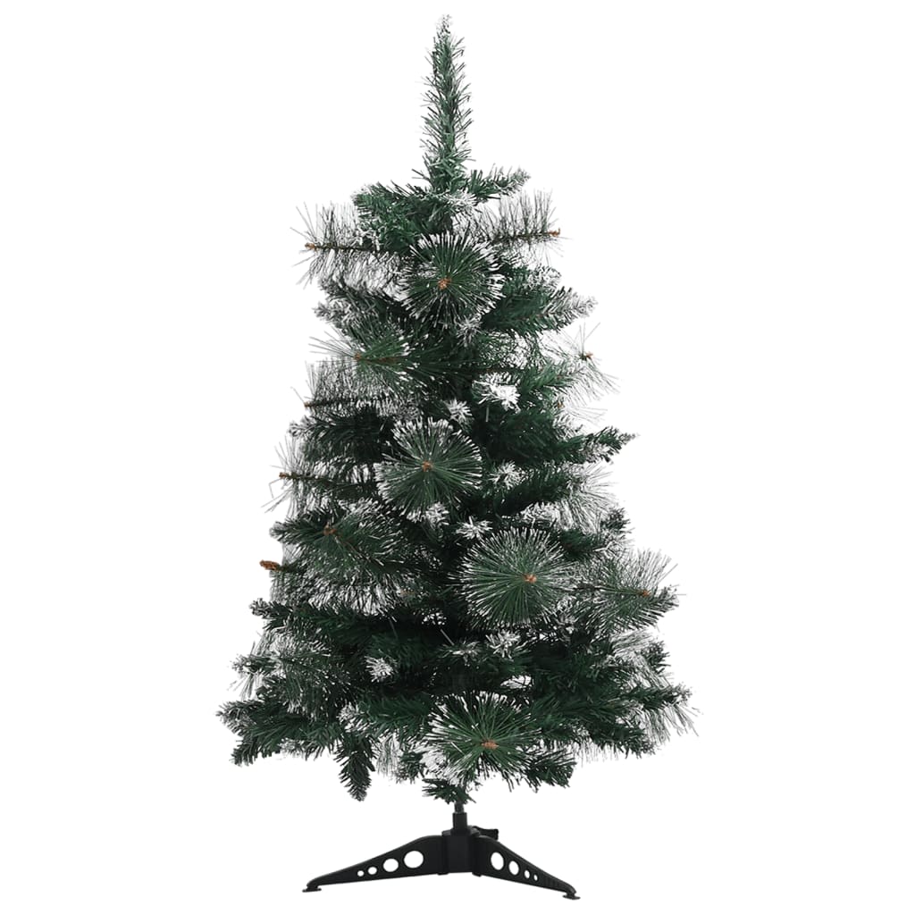 Kunstkerstboom Met Standaard 60 Cm Pvc Groen En Wit