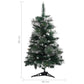 Kunstkerstboom Met Standaard 60 Cm Pvc Groen En Wit