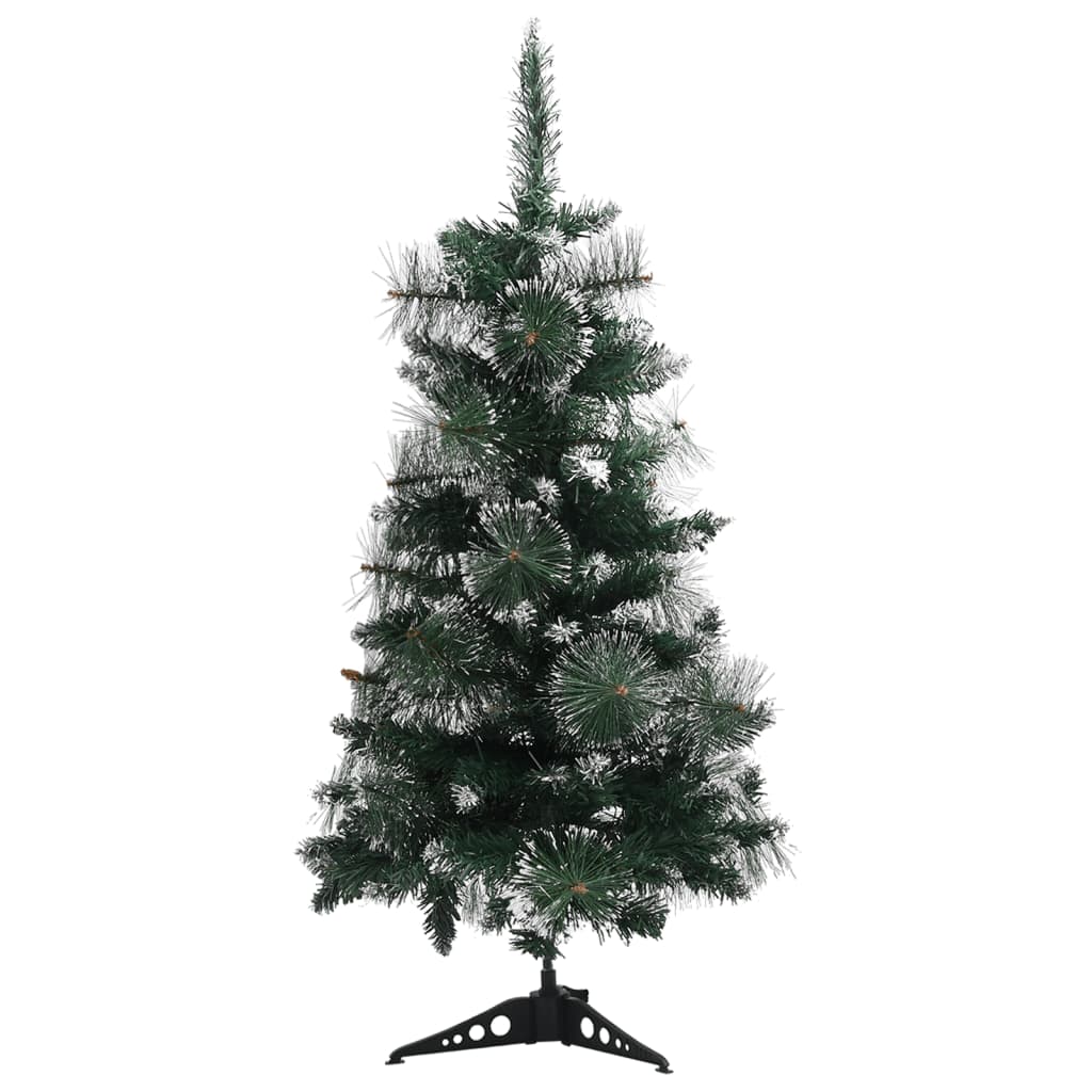 Kunstkerstboom Met Standaard 90 Cm Pvc Groen En Wit
