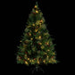 Kerstboom Met Led's En Dennenappels 120 Cm Pvc En Pe Groen
