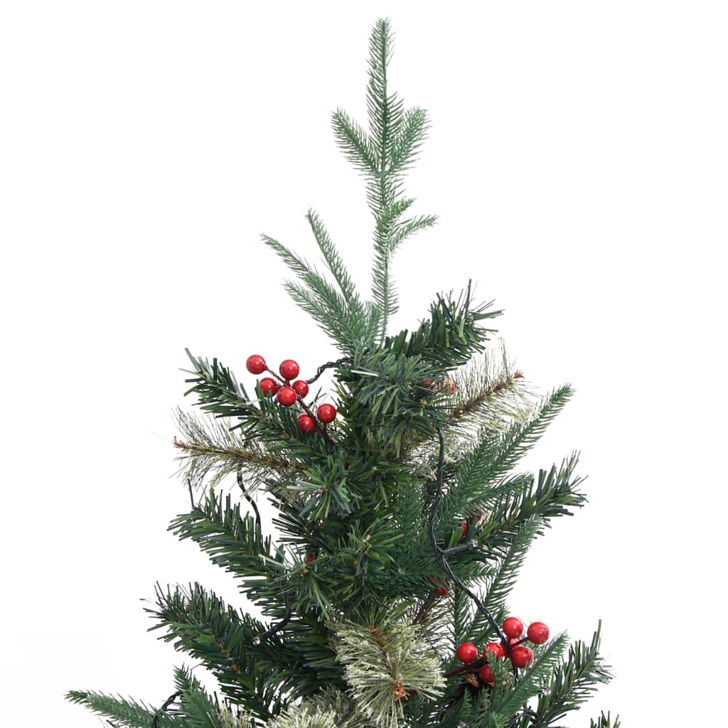 Kerstboom Met Led's En Dennenappels 150 Cm Pvc En Pe Groen