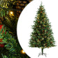 Kerstboom Met Led's En Dennenappels 195 Cm Pvc En Pe Groen