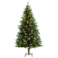Kerstboom Met Led's En Dennenappels 195 Cm Pvc En Pe Groen