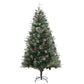 Kerstboom Met Led's En Dennenappels 195 Cm Pvc En Pe Groen