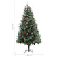 Kerstboom Met Led's En Dennenappels 195 Cm Pvc En Pe Groen