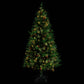 Kerstboom Met Led's En Dennenappels 225 Cm Pvc En Pe Groen