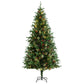 Kerstboom Met Led's En Dennenappels 225 Cm Pvc En Pe Groen