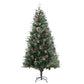 Kerstboom Met Led's En Dennenappels 225 Cm Pvc En Pe Groen