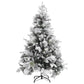 Kerstboom Met Led's, Dennenappels En Sneeuw 150 Cm Pvc En Pe