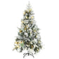 Kerstboom Met Led's, Dennenappels En Sneeuw 195 Cm Pvc En Pe